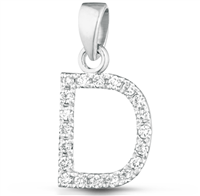 Anhänger Lucciole Gioielli Dame Alfabeto in Weißgold Diamante 0.08 Ct LETTD-L - LETTD-L